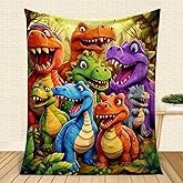 Dinosaur Gifts Toys for Boys Girls,50"x40"HD Digital Print Flannel Dinosaur Blanket,Soft Warm Fleece Blankets and Throw, Birthday