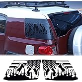 Aunginsy Car Tailgate Side Window American Flag Decal Sticker Compatible With Toyota FJ Cruiser 2007-2017 Auto Rear Vinyl DIY Exterior Accessories