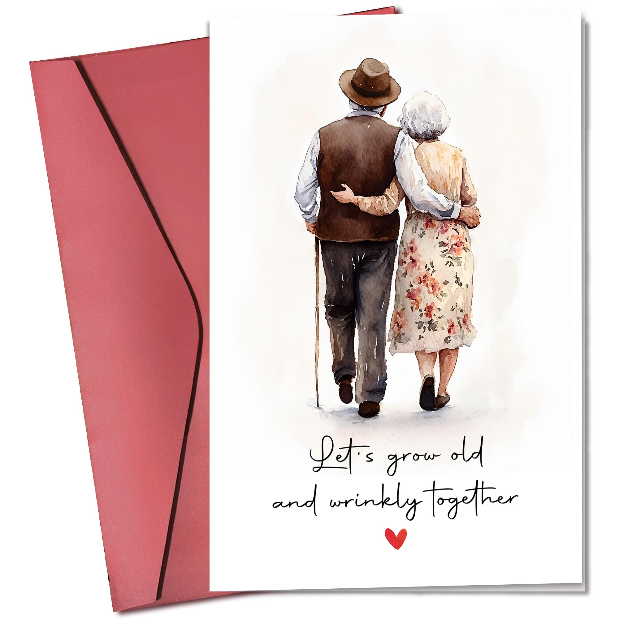 Photo 1 of 10 pk Pawzity Anniversary Birthday Card for Couple, Husband, Wife, Parents, Him, Her, Boyfriend, Girlfriend - Wedding Anniversary Birthday Cards for Couples - Single 5.3''x 8'' Folded Card with Envelope
