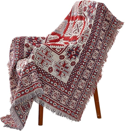 Throw Sofa Blankets Sofa Cover Multifunction Home Decorative Jacquard Tassels Cotton Woven Bed
