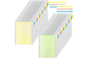 72 Pack 9 x 12 Scrapbook Paper Storage Organizer, Cardstock Paper Holder with 120 Sticky Index Tabs, A4 Papers File Organizer