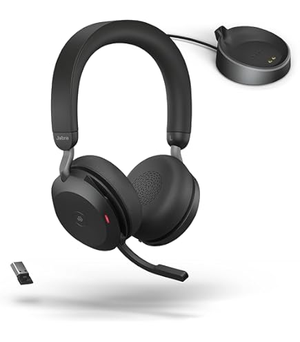 Jabra Fones de ouvido sem fio Evolve2 85 UC com Link380a, estéreo
