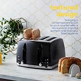 Russell Hobbs Honeycomb 4 Slice Toaster with Extra Wide Slots 1500W Black view 7
