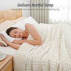 Wemore Jacquard Fleece Weighted Blanket Queen Size