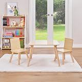 Liberty House Toys Kids Pinewood Table and 2 Chairs Set Natural Wood view 2