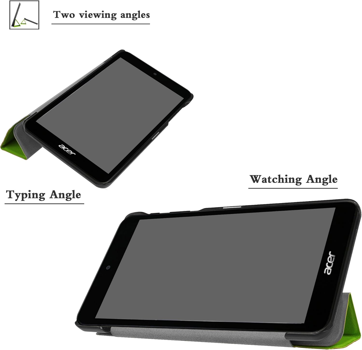 Amazon Com Acer Iconia One 7 B1 790 Slim Shell Case Mama Mouth Ultra Lightweight Pu Leather Standing Cover For Acer Iconia One 7 B1 790 7 0 Inch Tablet With Auto Wake Sleep Feature Green Computers Accessories