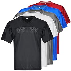 Aumudle Men Blank Plain Football Jersey Practice