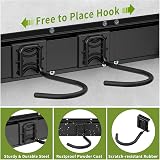 Housolution 48Inch Wall Bike Storage Rack 6 Bikes 5 Helmets Heavy Duty view 4