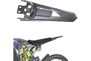 WOODNIU RACEIN Modified Extended Rear Fender,Long Back Mudguard for Surron Light Bee X/S and Segway X160/X260,Longer Tail Guard Sur-Ron Accessories,Imitation Carbon Fiber Sur Ron Parts(Water Transfer,Glossy)