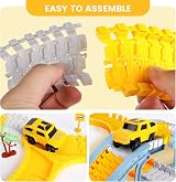 TODARRUN Construction Race Track Toys with 6 Vehicles and Flexible Track Set view 5