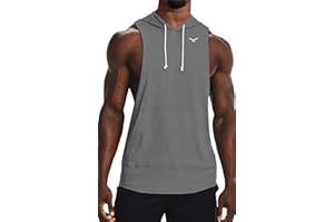 Project Titan Men's Icon Cut Off Workout Hoodies Gym Muscle Tank Shirts Sleeveless Training Hoodies