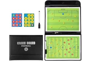 VolksRose Soccer Coaching Board, Soccer Tactics Board with Magnets and Marker Pen, Magnetic Soccer Coach Board, Soccer Dry Erase Coaching Board Coaches Clipboard, Coach Training Equipment Coach Gift