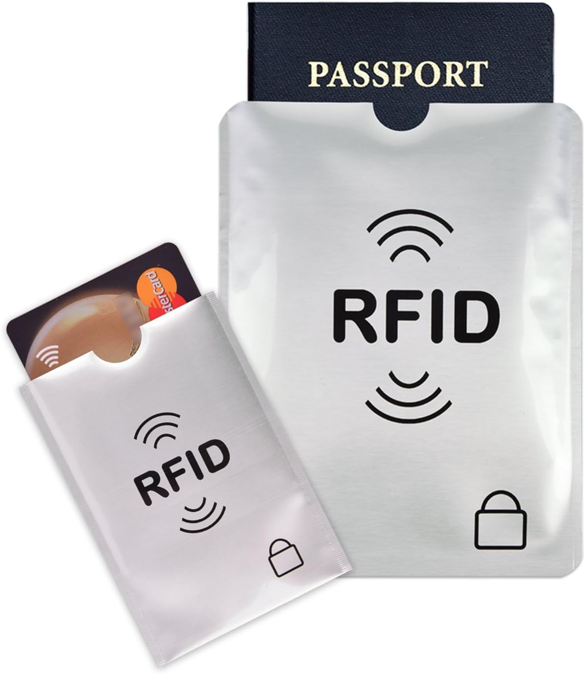 6 RFID Blocking Sleeves, 5 Credit Card Holders & 1 Passport Protectors