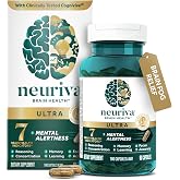 NEURIVA Ultra Brain Supplements for Memory and Focus, Phosphatidylserine, Cognivive, Neurofactor, Folic Acid, Vitamin B12 &amp; Vitamin B6, 60 Count Capsules