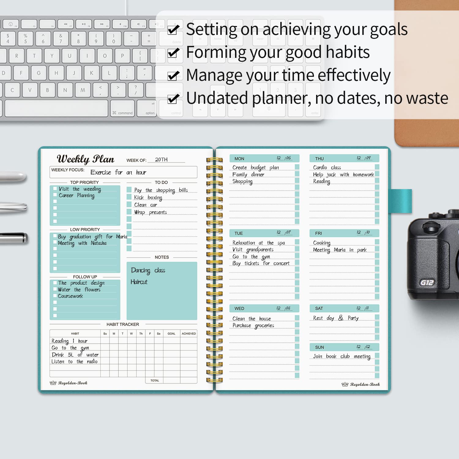 Weekly Planner Undated