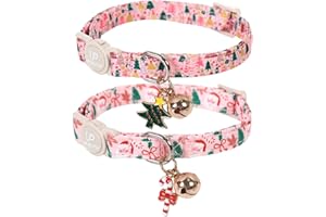 UP URARA PUP Cat Collar-2Pack Autumn Orange Plaid Kitten Collars-Halloween Plaid Breakaway Kitty Collars-Cute Kitty Pendants,Yellow Orange Grid Cat Collar with Bell, for Girl & Boy Cats