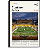 (Unframed 11"x17") AcrisureStadium Canvas Print – Pittsburgh Home Field Wall Art for Steelers Fans, Sports poster for Game Room or Man Cave Decor