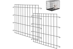 Tandefio 2 Pack Dog Crate Divider Panel for 24 Inch Crates - Adjustable Metal Pet Kennel Divider for Large, Medium & Small Dogs | Easy Installation & Secure Design (15.4 x 16.9 Inches)