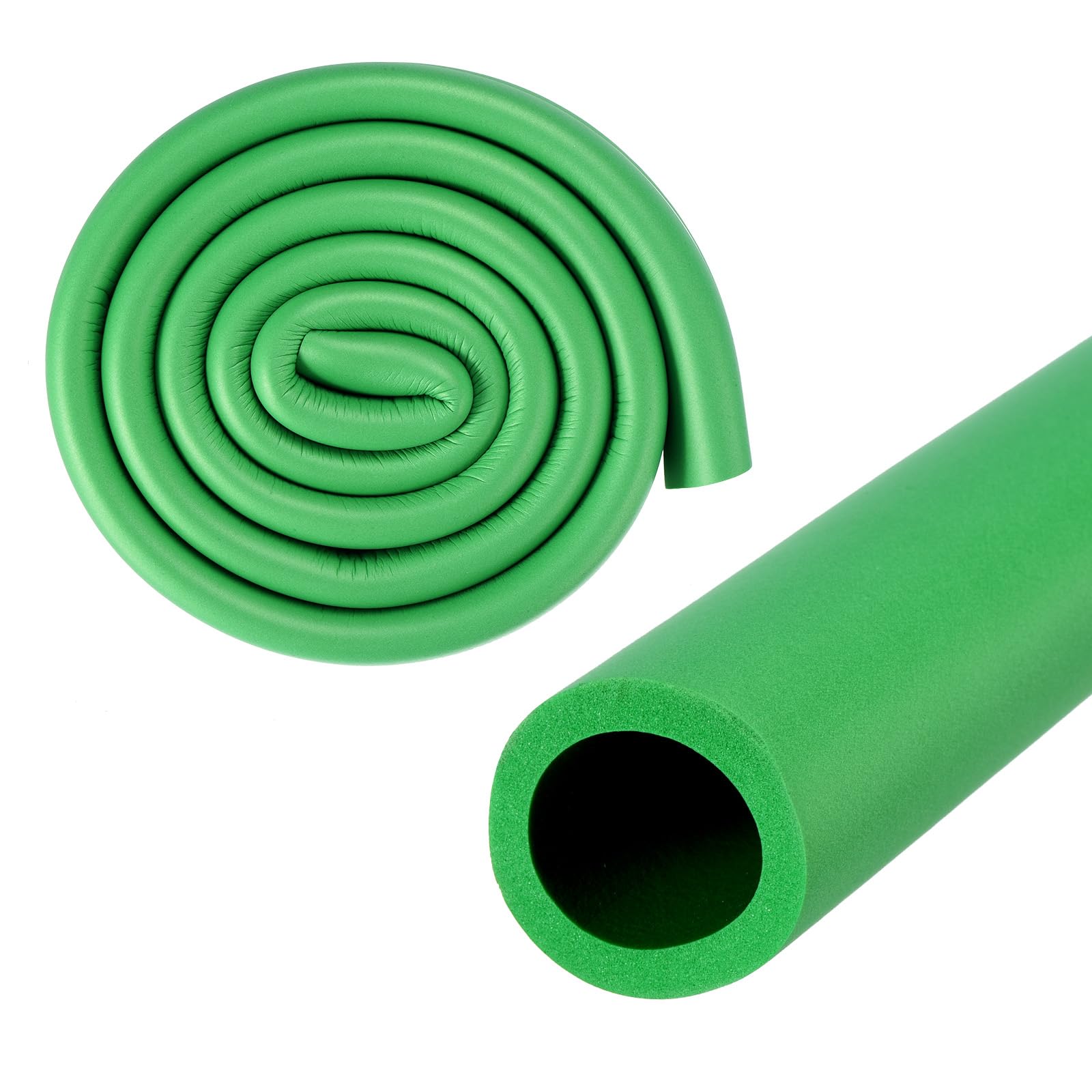 M METERXITY Pipe Insulation Tube, 25mm 1" ID 35mm OD 3.3Ft 1m Length, Soft Flexible Foam Tubing for Handle Grip Support/Guitar Stand/Roof Racks [Green]