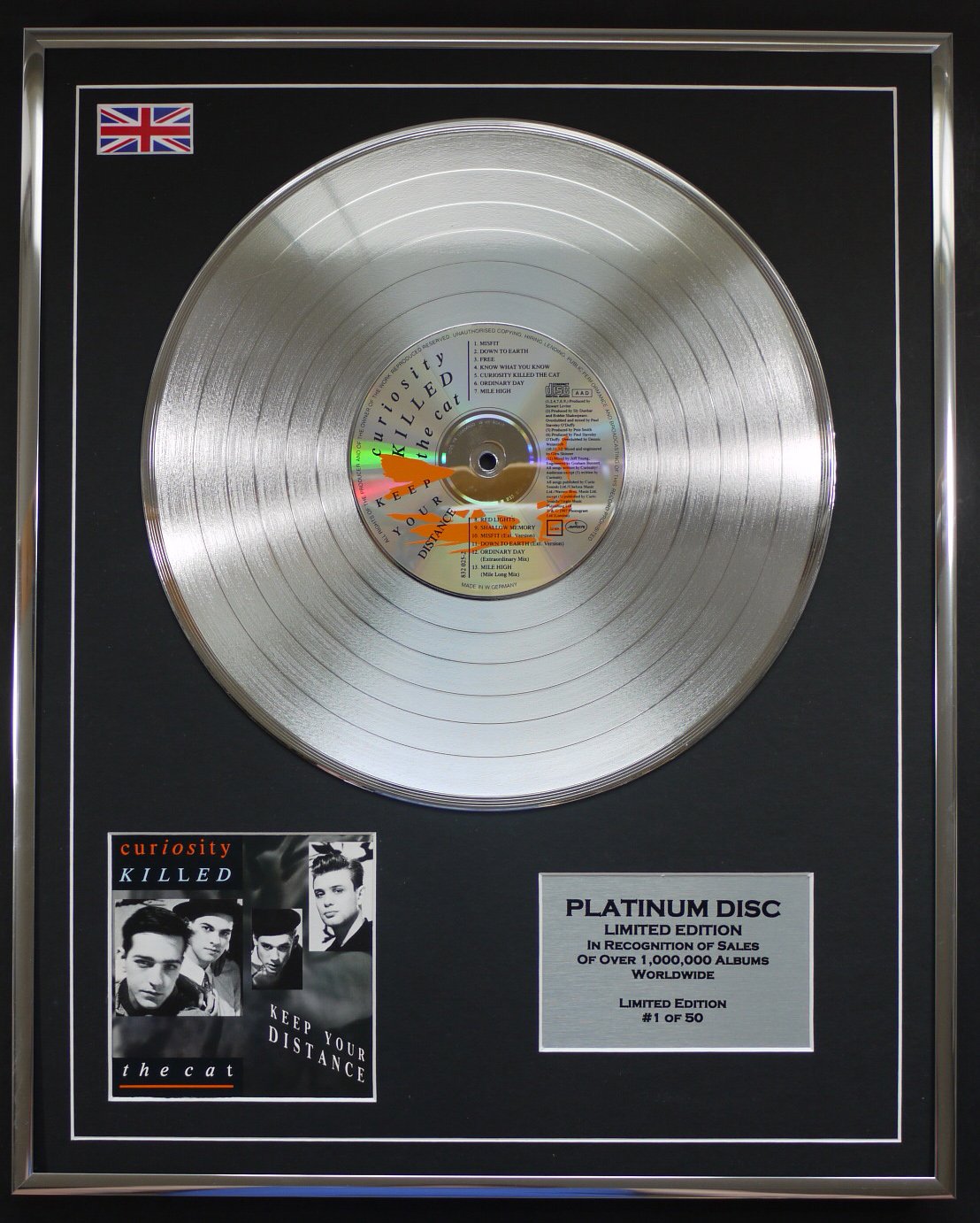 CURIOSITY KILLED THE CAT/LTD EDITION CD PLATINUM DISC/KEEP YOUR DISTANCE