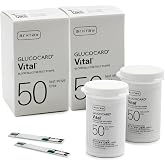 ARKRAY Vital Blood Glucose Test Strips, 100 Count (2 Packs of 50) | For GLUCOCARD Vital meters