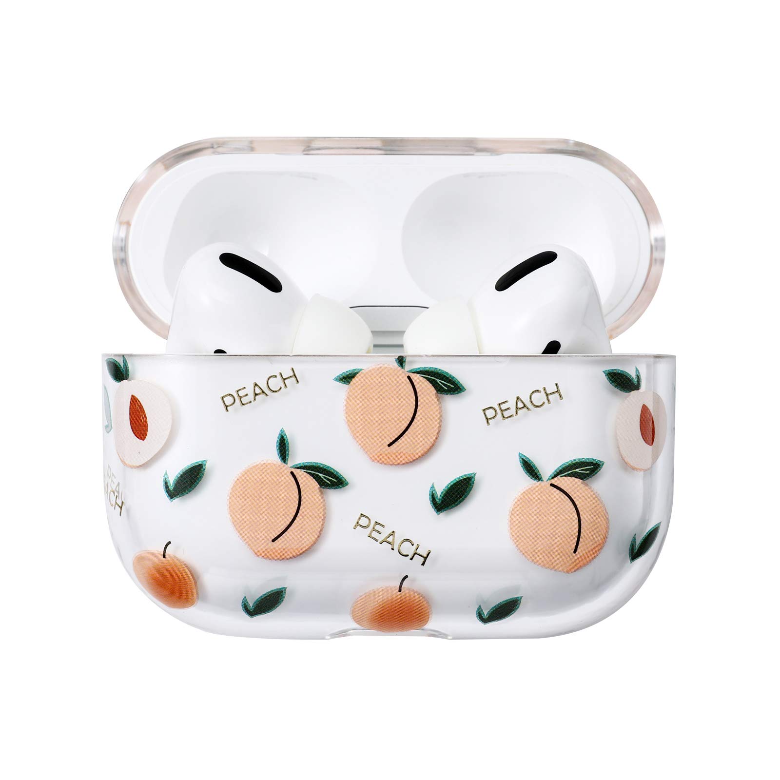 AKABEILA AirPods Pro Case Cover Compatible With Apple AirPods Pro 1st Generation 2019, Cute Pattern Clear Hard PC Shockproof Front LED Visible Anti-Slip Protective