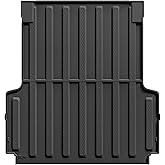 3W Truck Bed Mat Fit for 2020-2025 2026 Jeep Gladiator (5ft Bed), All Weather Protection Custom Fit TPE Heavy Duty Truck Bed Liner for Jeep Gladiator JT Accessories Black