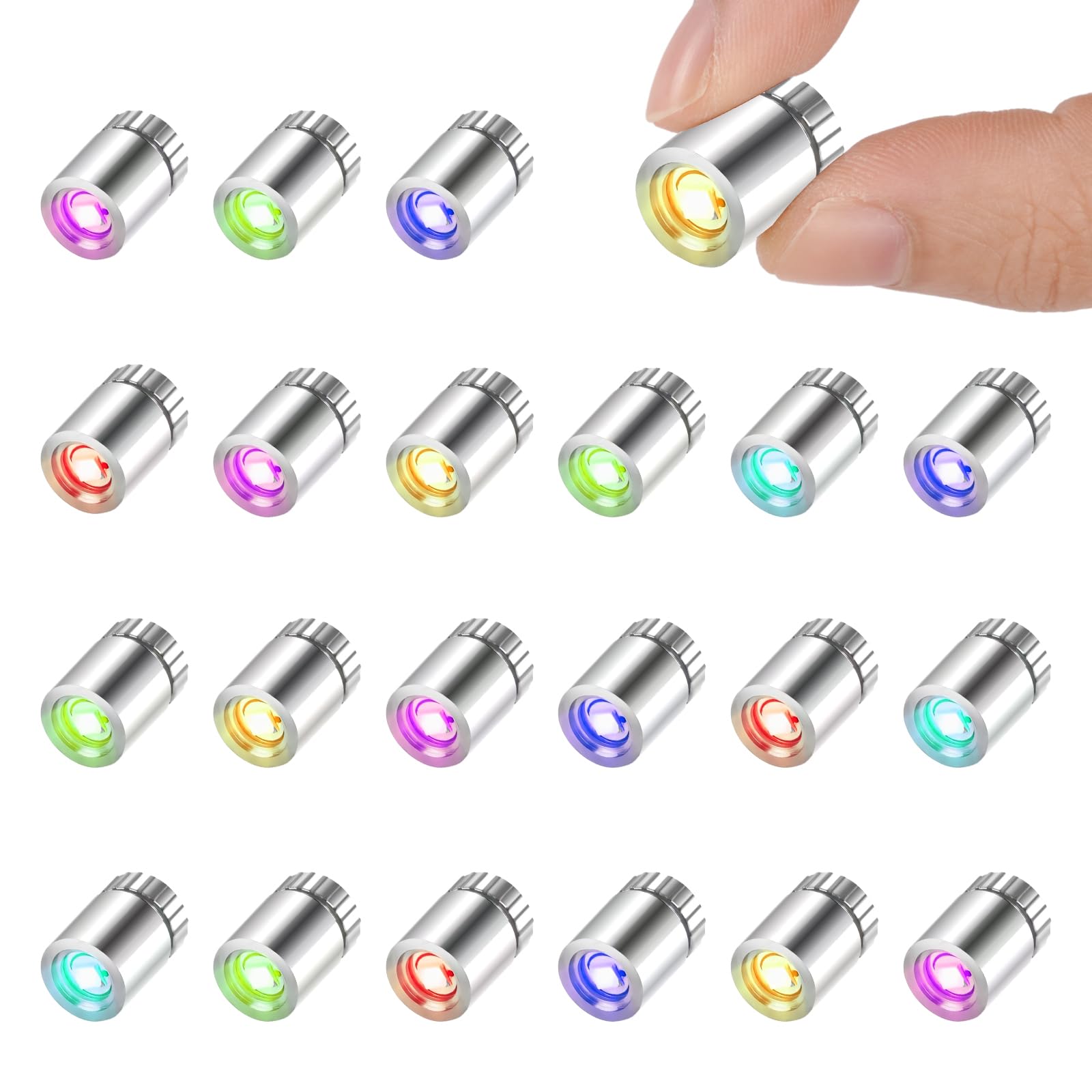 AUAUY 22pcs Mini LED Lights, Mini LED Battery Operated Small Lights for Crafts, for Paper Lantern, Doll House Decoration, Party Decoration, Colorful