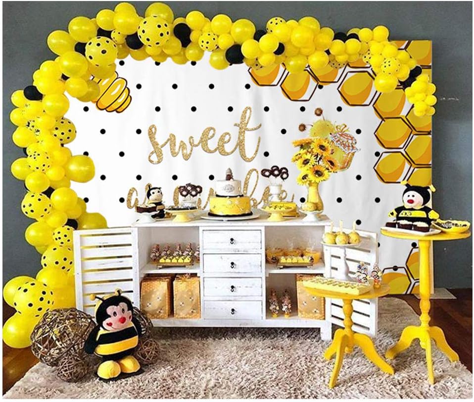 Allenjoy Honeybee Baby Shower Backdrop Sweet As Can Bee Honeybee Is On The Way Photography Background