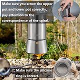 Sivaphe Moka Pot Espresso Maker 300ml 6 Cup Stainless Steel Induction view 3