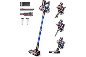NADALY Cordless Vacuum Cleaner, 550W 45Kpa 65Mins Vacuum Cleaners for Home, Stick Vacuum with LED Display, Anti-Tangle, Self-Standing, 8-in-1 Lightweight Vacuum for Hardwood Floor/Carpet/Pet Hair