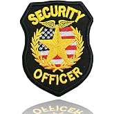 Security Officer Badge Patch 4 Inch, Private Security Patch, Security Badge for Vest, Officer Badge, Applique Embroidery Patches for Hats, Bag, Vest