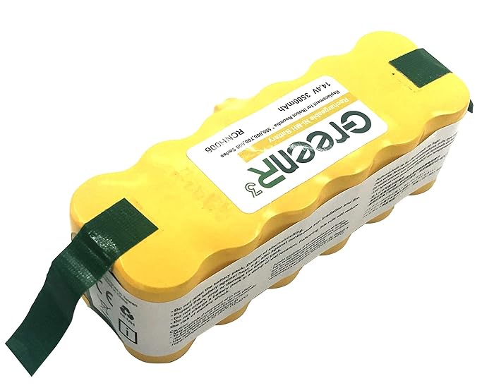 GreenR3 Ni-Mh 3500mAh 3.5Ah Battery for iRobot Roomba 80501 fit Scooba 450 500 600 AeroVac Series 510 520 530 531 532 535 536 540 550 551 560 570 580 595 614 620 630 650 655 660 680 690 1-PACK