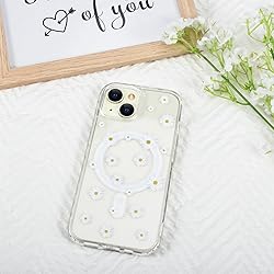 Tcaraersing Magnetic Clear Flower Case for iPhone