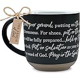 Lighthouse Christian Products Inspirational Coffee Cup Drinking Mug, 19 Ounce Ceramic, Armor of God
