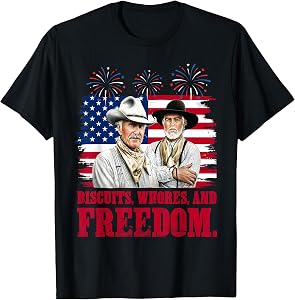 Western Cowboy Biscuits Freedom Fourth of July T-Shirt