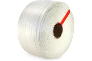 Woven Cord Strapping Roll 3/4" x 1640', 1830 lbs Break Strength, 6" x 3" Core Size - Poly Packaging Strapping - Strength and Flexibility Woven Strapping Coil with Re-Tightening Option by IDL Packaging