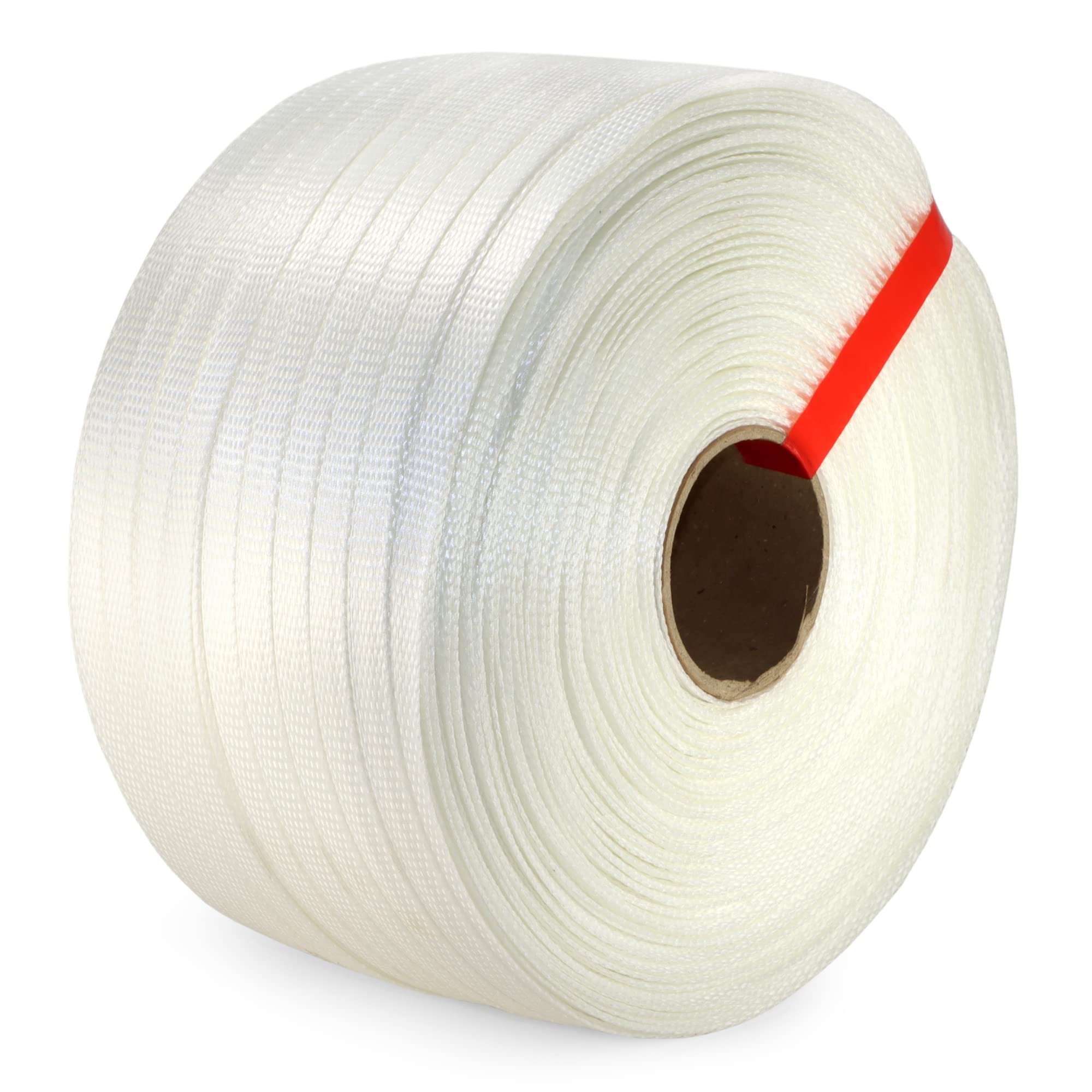 Photo 1 of Woven Cord Strapping Roll 3/4" x 1640', 1830 lbs Break Strength, 6" x 3" Core Size - Poly Packaging Strapping - Strength and Flexibility Woven Strapping Coil with Re-Tightening Option by IDL Packaging