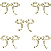 COGCHARGER 10 Pieces Bow Link Charms for Jewelry Making Bulk Cute Brass Enamel Collection Pendants for Bracelet Necklace Earring DIY Supplies