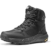NORTIV 8 Men's Military Tactical Boot Lightweight Comfortable Boots for Work All Day Side Zipper Motorcycle Combat Hiking Boots Metrostrike(8-9 Inches)