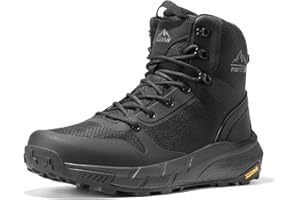 NORTIV 8 Men's Military Tactical Boot Lightweight Comfortable Boots for Work All Day Side Zipper Motorcycle Combat Hiking Boots Metrostrike(8-9 Inches)