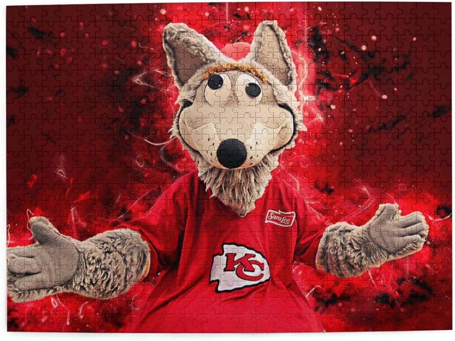Adamtyler Sports Kan-SAS City Ch-Iefs Mascot 500 Piece Large Jigsaw Puzzle for Adults Kids Teens, Funny Gifts Game Popular Wooden Flat Surface Personalized Photo Home Decor Wall Art