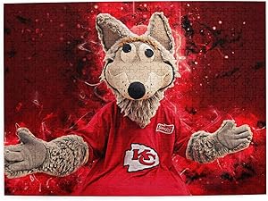Adamtyler Sports Kan-SAS City Ch-Iefs Mascot 500 Piece Large Jigsaw Puzzle for Adults Kids Teens, Funny Gifts Game Popular Wooden Flat Surface Personalized Photo Home Decor Wall Art