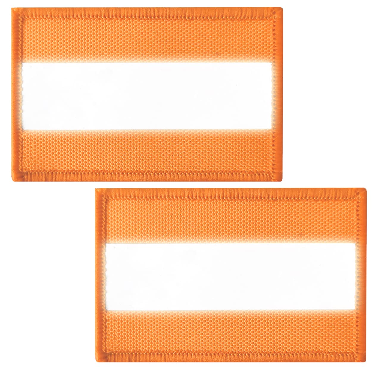 ZESION 2pcs Reflective Safety Patches， Hook and Loop Reflective Patches for Night Sports, Labor Wear, Rain Jackets, Hikers, Dog Tactical Undershirts, Firefighter Rescue Police, Orange