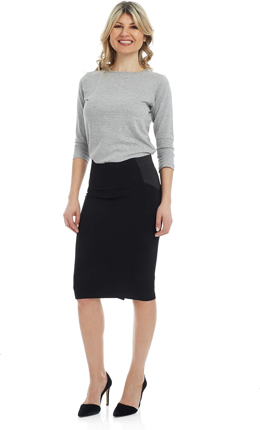 ESTEEZ Womens Ponte Stretch Below Knee Length – Office Pencil Skirt - Charlotte at  Women’s Clothing store
