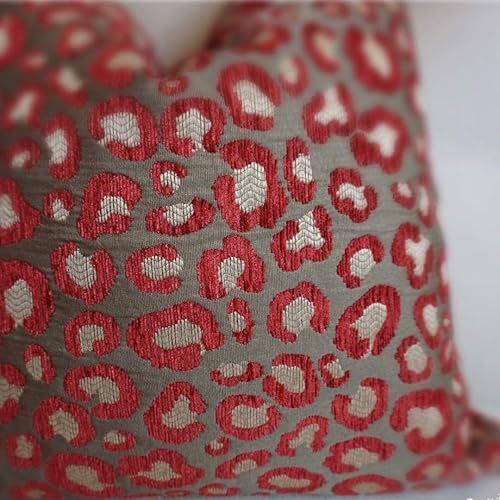 Amazon Com Red Brown Animal Print Pillow Cover Red Cheetah