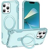 HIGLYCASE Compatible with iPhone 12 Pro Max Case & iPhone 13 Pro Max Case with Invisible Magnetic Ring Stand [Compatible with Magnetic] [Military Drop Protection] Shockproof Slim Case 6.7 Inch, Blue