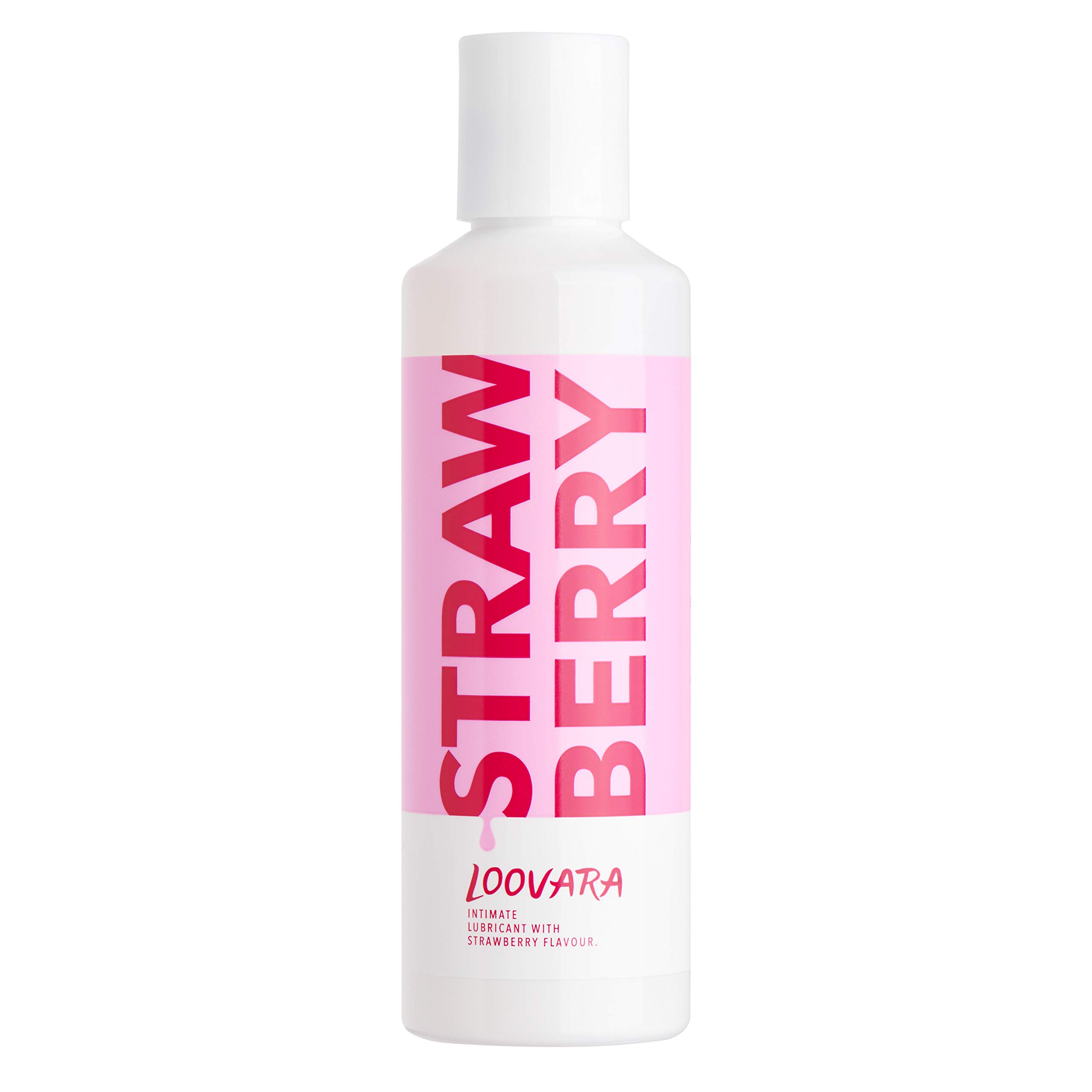 Loovara Lubricant Gel Strawberry Flavor 100 ml - Edible, Vegan, Natural, Dermatologically Tested, Condom-Safe