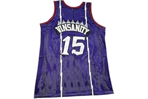 Vinsanity #15 Between-The-Legs Raptors Dunk Logo Basketball Jersey Men's Large Purple