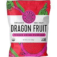 Pitaya Foods, Organic Freeze Dried Red Dragon Fruit Powder, USDA and Oregon Tilth Certified Organic (8oz)